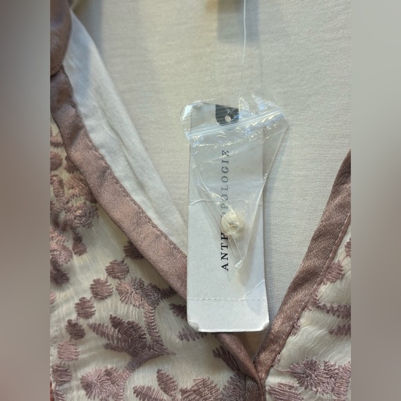 Anthropologie NWT Ruffled Embroidered Lace Blouse, size Medium - Picture 10 of 11